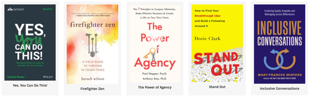 Screenshot of a strip of book covers.